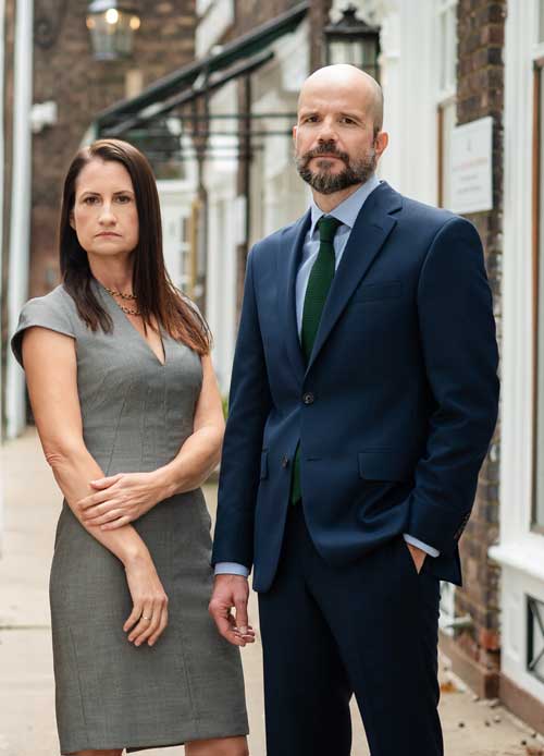 Attorneys Claire I. Wade and Peter C. Mapley